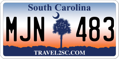 SC license plate MJN483