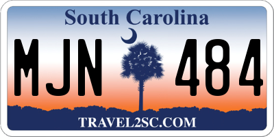 SC license plate MJN484