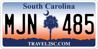 SC license plate MJN485