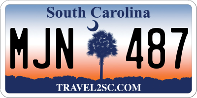 SC license plate MJN487