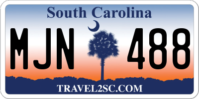 SC license plate MJN488
