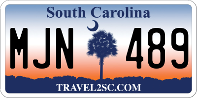 SC license plate MJN489