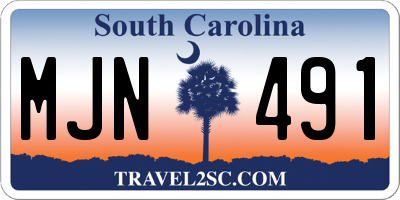 SC license plate MJN491