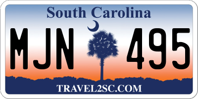 SC license plate MJN495