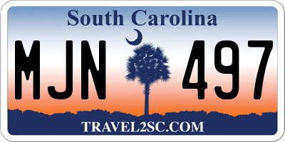 SC license plate MJN497