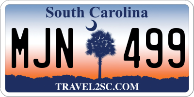 SC license plate MJN499