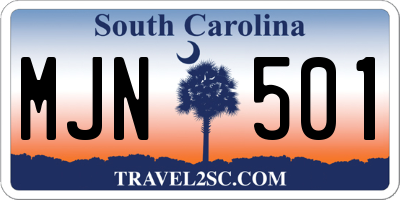 SC license plate MJN501