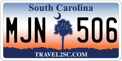 SC license plate MJN506