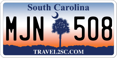 SC license plate MJN508