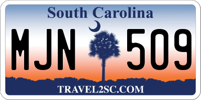 SC license plate MJN509
