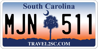 SC license plate MJN511