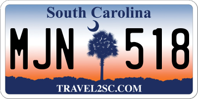 SC license plate MJN518