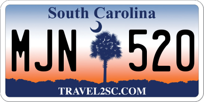 SC license plate MJN520