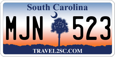 SC license plate MJN523