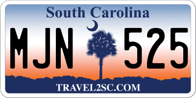 SC license plate MJN525
