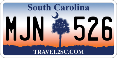 SC license plate MJN526