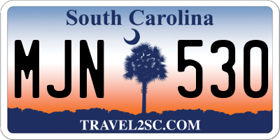 SC license plate MJN530