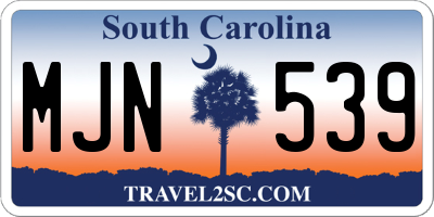 SC license plate MJN539