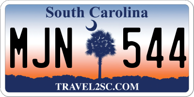 SC license plate MJN544