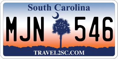 SC license plate MJN546
