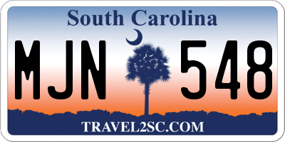 SC license plate MJN548