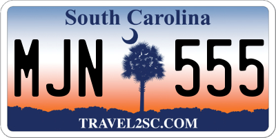 SC license plate MJN555