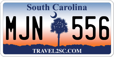 SC license plate MJN556