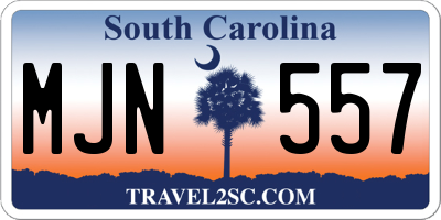 SC license plate MJN557
