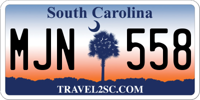 SC license plate MJN558