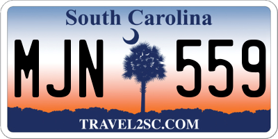 SC license plate MJN559