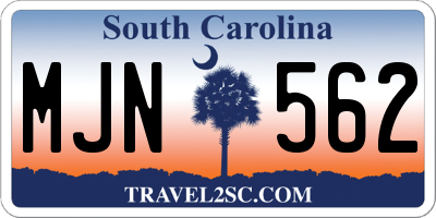 SC license plate MJN562