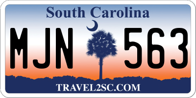 SC license plate MJN563