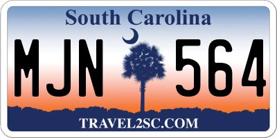 SC license plate MJN564