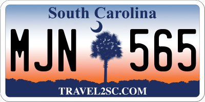 SC license plate MJN565