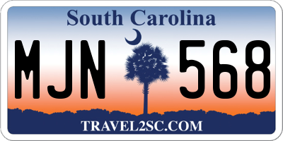 SC license plate MJN568