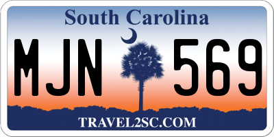 SC license plate MJN569
