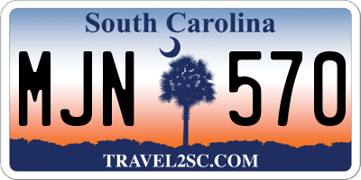 SC license plate MJN570