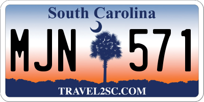 SC license plate MJN571