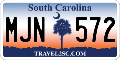 SC license plate MJN572