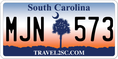 SC license plate MJN573