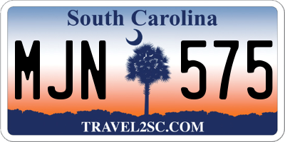 SC license plate MJN575