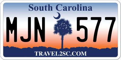 SC license plate MJN577