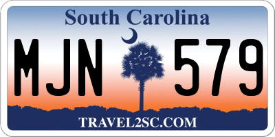 SC license plate MJN579