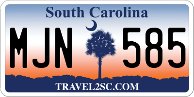 SC license plate MJN585