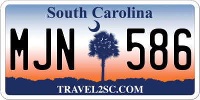 SC license plate MJN586