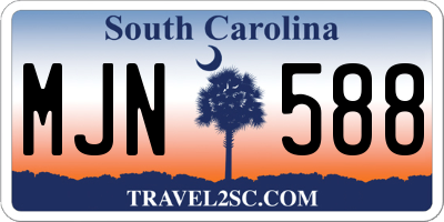 SC license plate MJN588