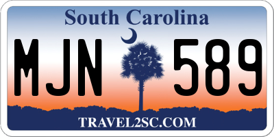 SC license plate MJN589