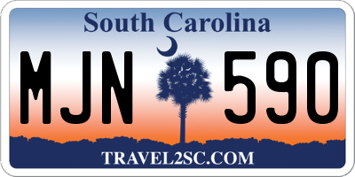 SC license plate MJN590