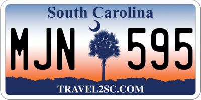 SC license plate MJN595