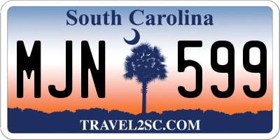 SC license plate MJN599